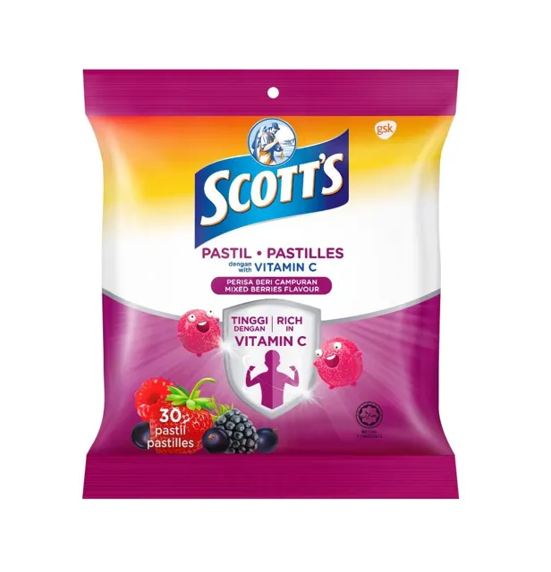 Scotts Vit-C Mixberry Pastille 30S
