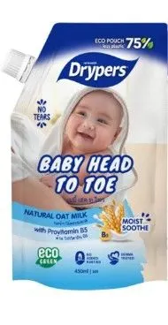Drypers Baby Head To Toe Oat 450ml