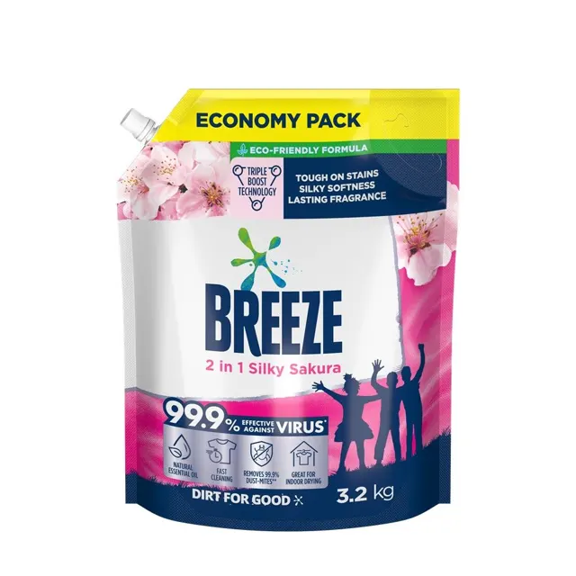 Breeze Liq Silky Sakura Ref 3.2kg