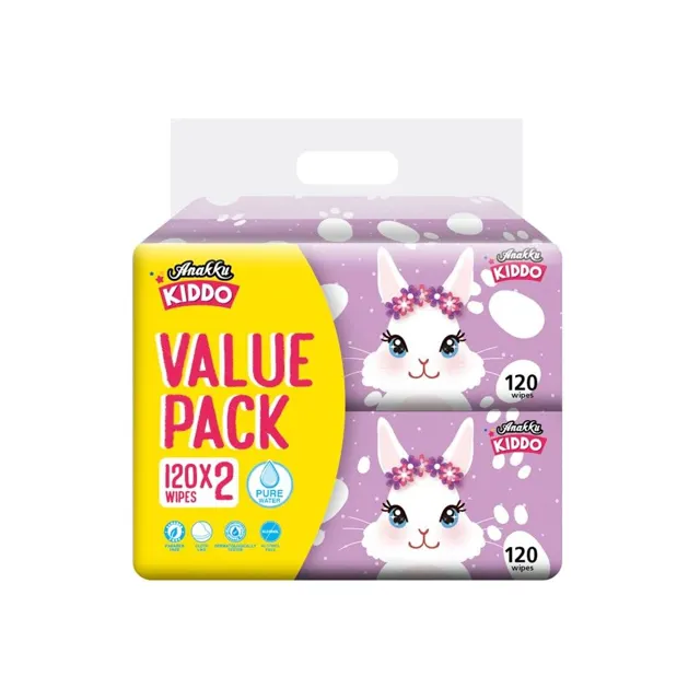 Ak Character Wipes W/cap Rabbit 120×2