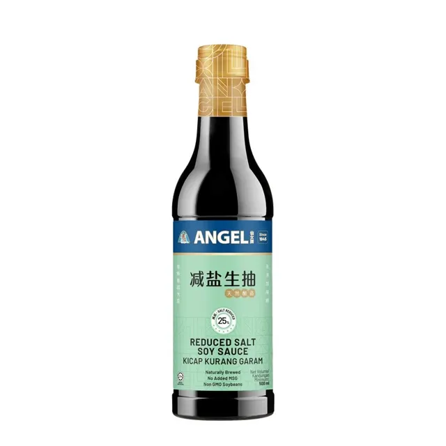 Angel Reduced Salt Soy Sauce 500ml