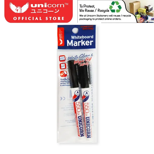 Hl Whiteboard Marker 2S Black Um-550dx