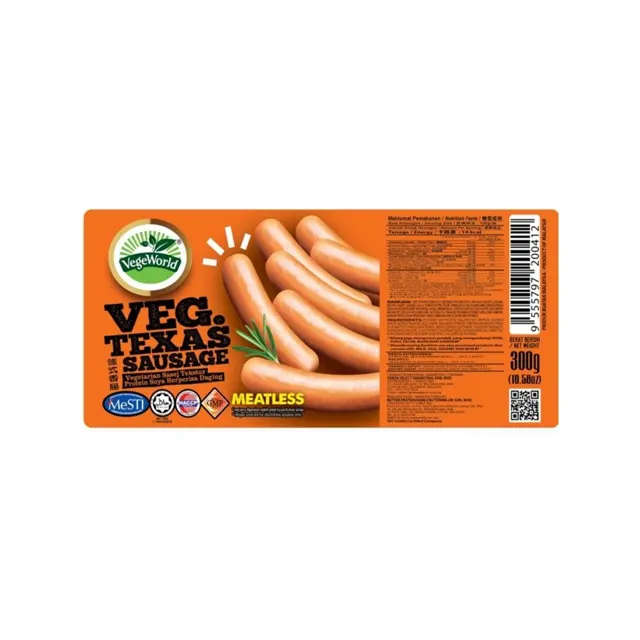Vegeworld Texas Sausage 300g