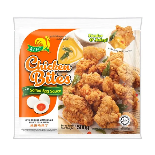Klfc Salted Egg Chicken Bites 500g