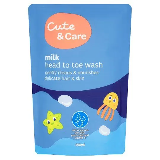 Cute+care Htt Tdlr Wash 850ml Milk