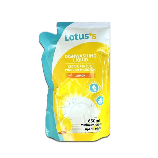 Lotuss Dish Wash Pouch 650ml Lemon