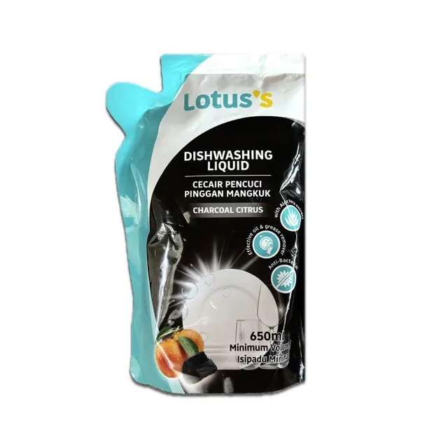 Lotuss Dish Wash Pch 650ml Chrcl Citrus