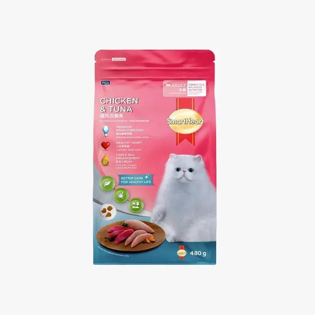 Smartheart Adult Cat Food Chic+tuna 480g