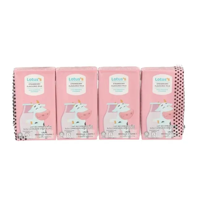 Lotuss Strawberry Milk UHT 125mlx4