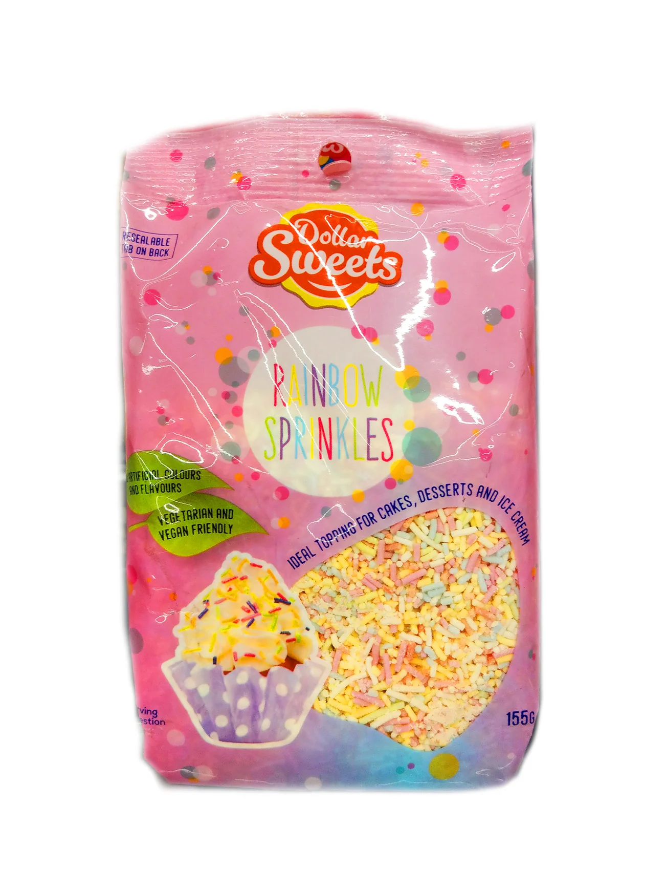 Dollar Sweets Rainbow Sprinkles 155g