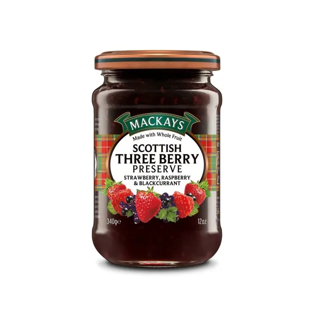 Mackays Three Berry Preserve 340g