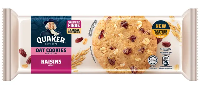 Quaker Oat Cookies Raisin 100g