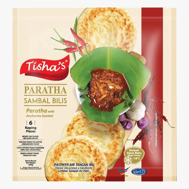 Tishas Roti Paratha Sambal Bilis 575g