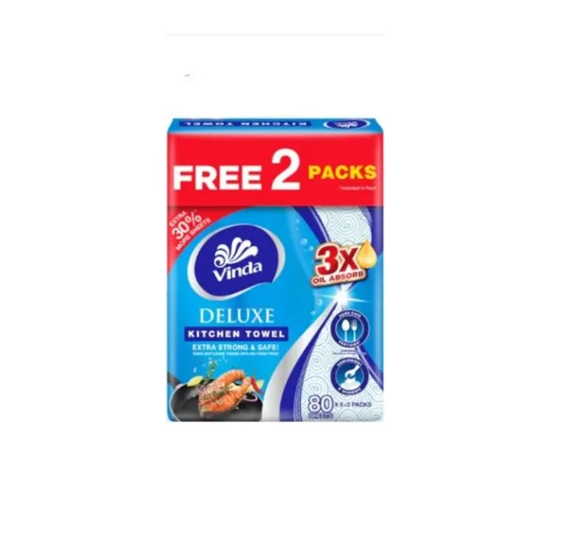 Vinda Deluxe Kitchen Towel 6+2x80s