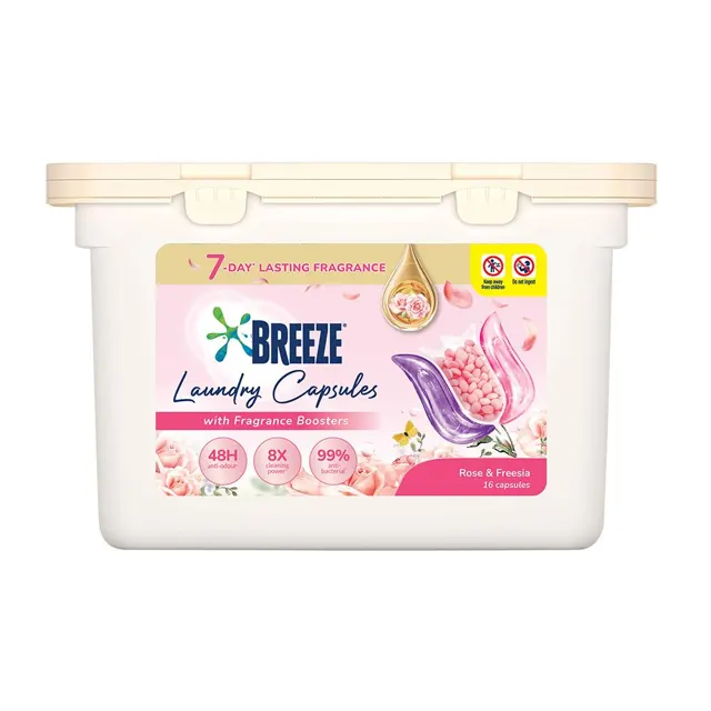 Breeze Frg Bead Caps Rose & Freesia 16S