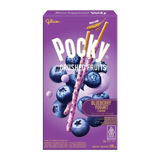 Pocky Crushed Fruits Blueberry 38g
