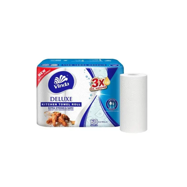 Vinda Deluxe Kitchen Rolls 6×60s
