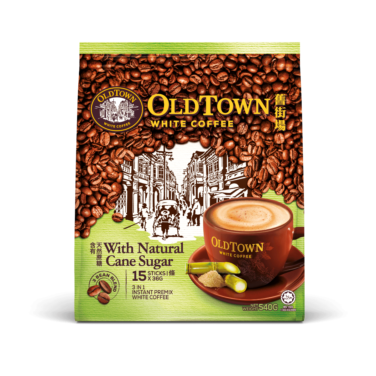 Oldtown Wc 3in1 Cane Sugar 15×32.5g