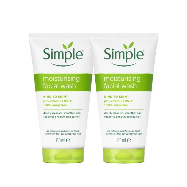 Simple Moisturising Facial Wash 150mlx2