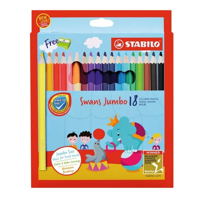 Stabilo Swans Jumbo Col Pcl 18S 1875j