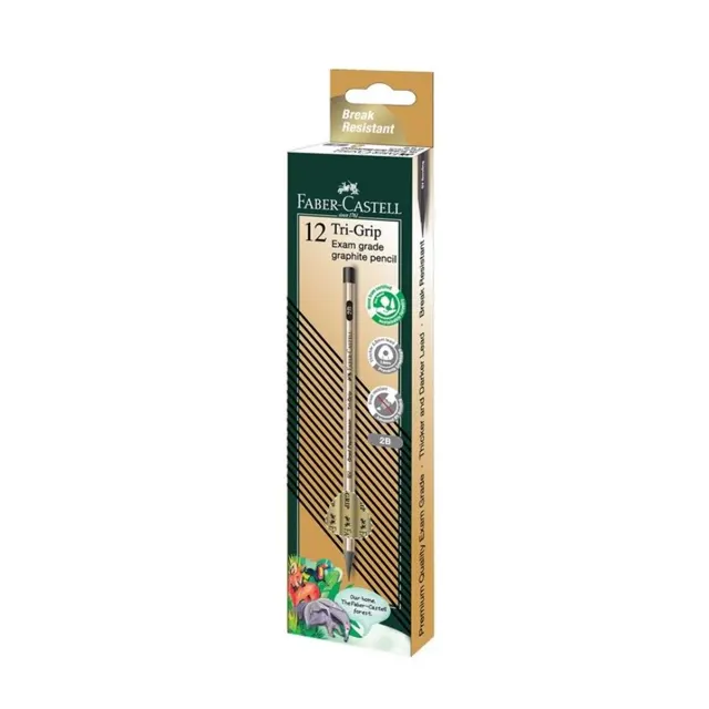 Fc Tri Grip 2b Gold Blackwood Pencil 12S