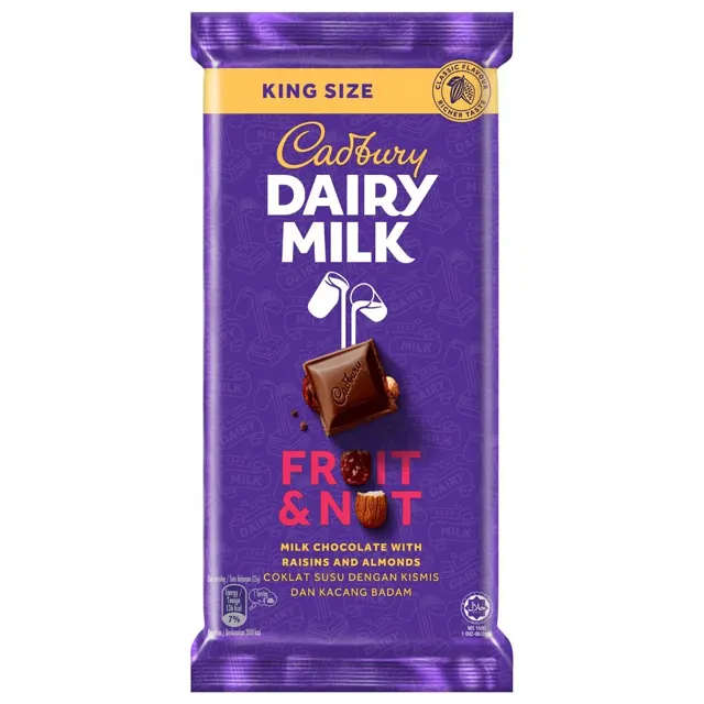 Cadbury Dairy Milk Fruit+nut Xl 190g