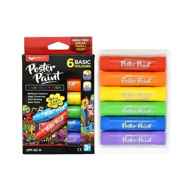 Unicorn Solid Poster Paint 6 Colors