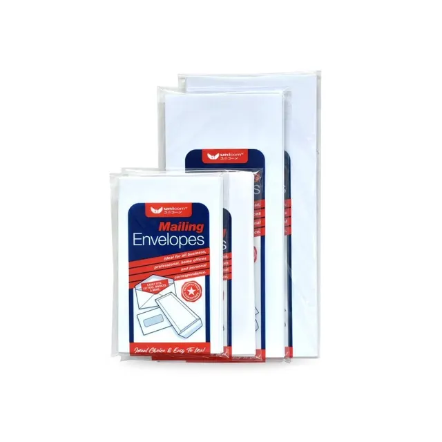 Unicorn White Envelope 4×9 20S Ue-4x9