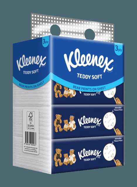 Kleenex Ft Softpack Teddy 4×100s
