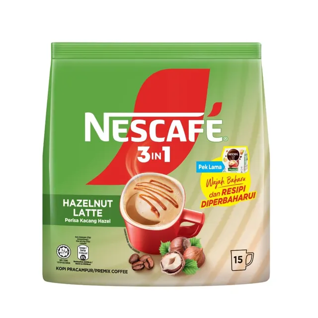 Nescafe Coffee Latte Hazelnut 15×23g