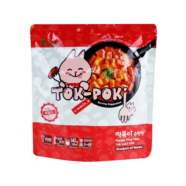 Okra Tok-Poki Korea Rice Cake-Spicy 140g