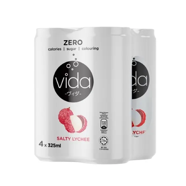Vida Zero Salty Lychee 325mlx4