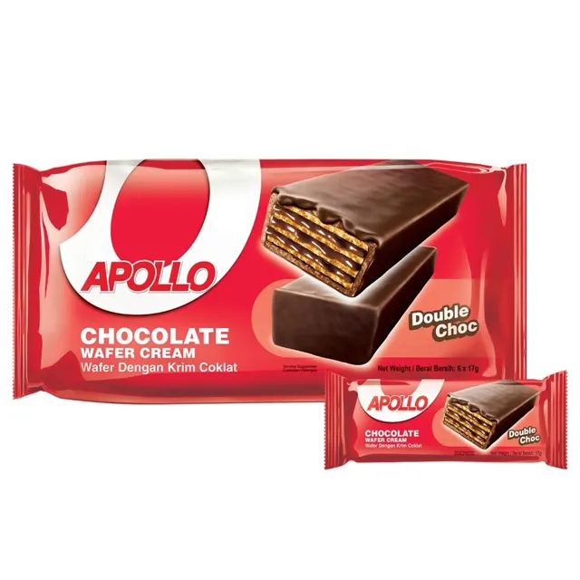 Apollo Chocolate Wafer Cream 6×17g