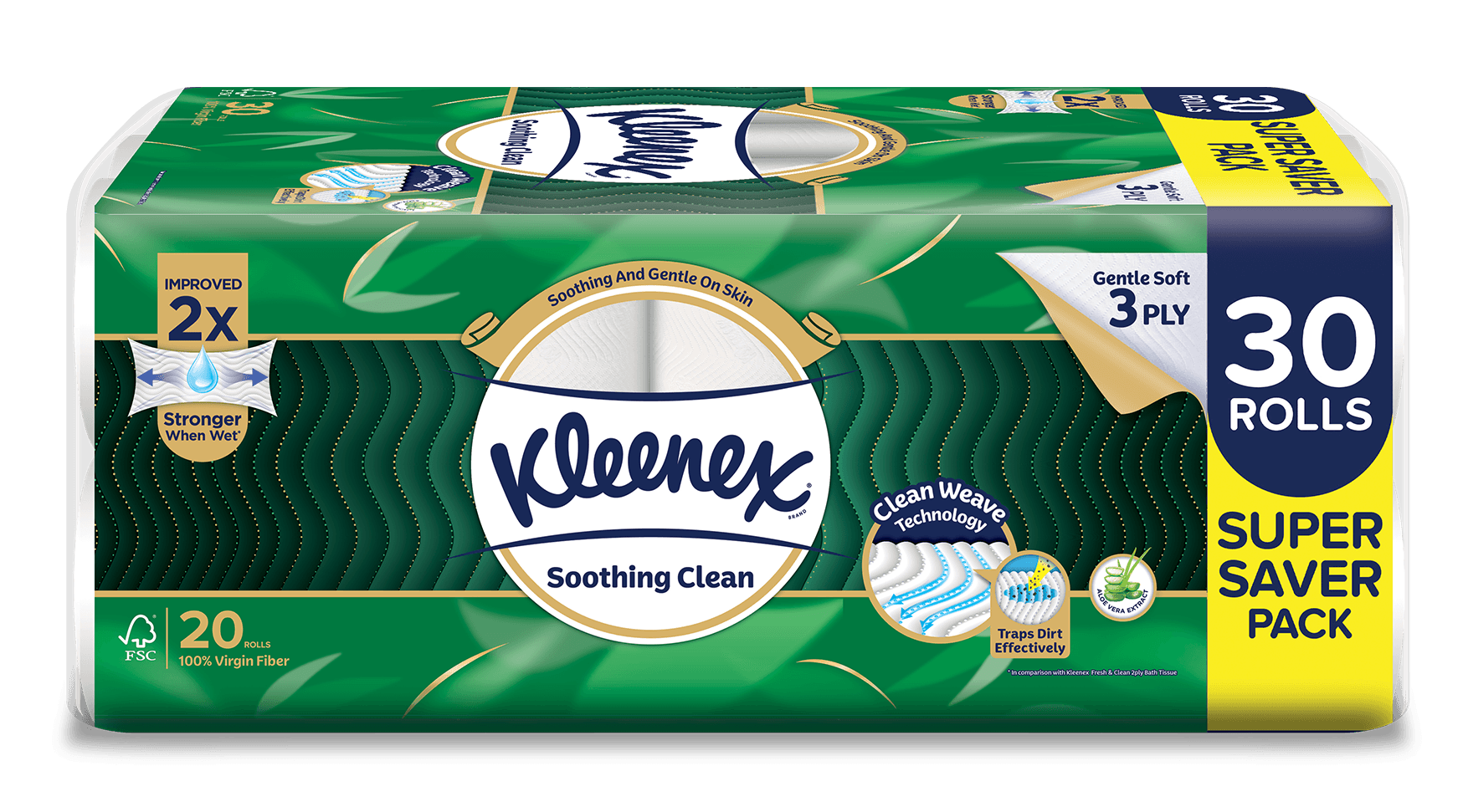 Kleenex Bathroom Tissue Aloe 3Ply 30sheets