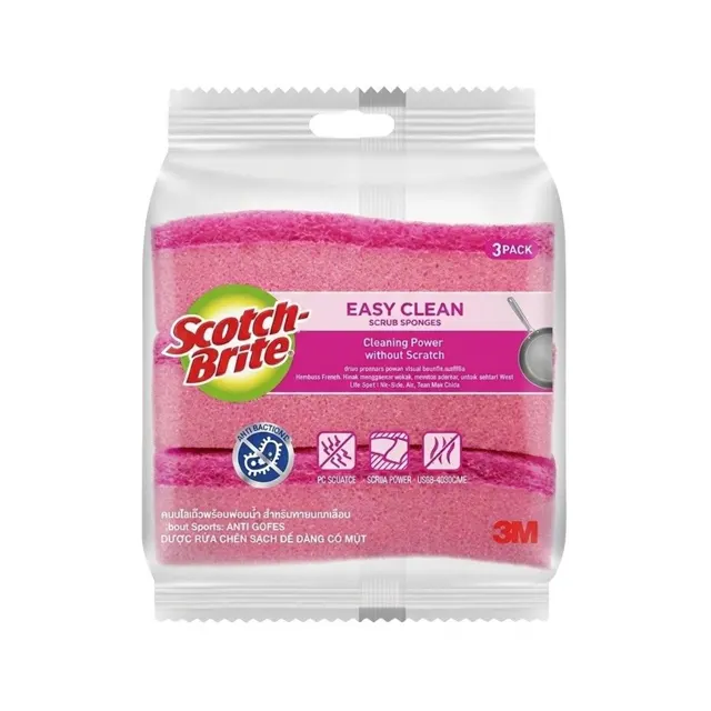 Scotch-Brite Easy Clean A/b Sponge 3S