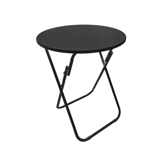 Foldable Round Table (80cm) Black