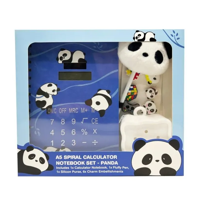 Panda Cal Notebook Stationery Set