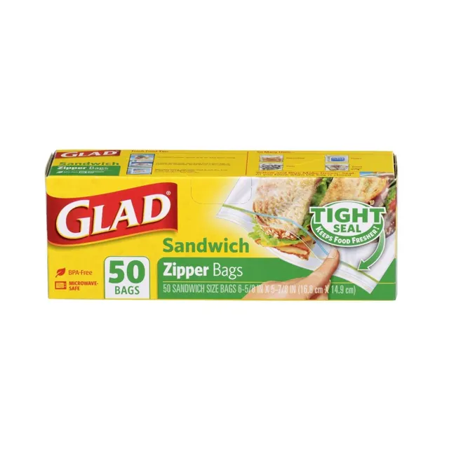 Glad Sandwich Zipper Bag 50S