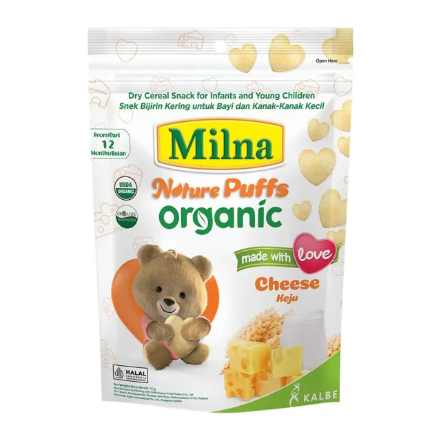 Milna Nat Puff Organic Cheese 15g