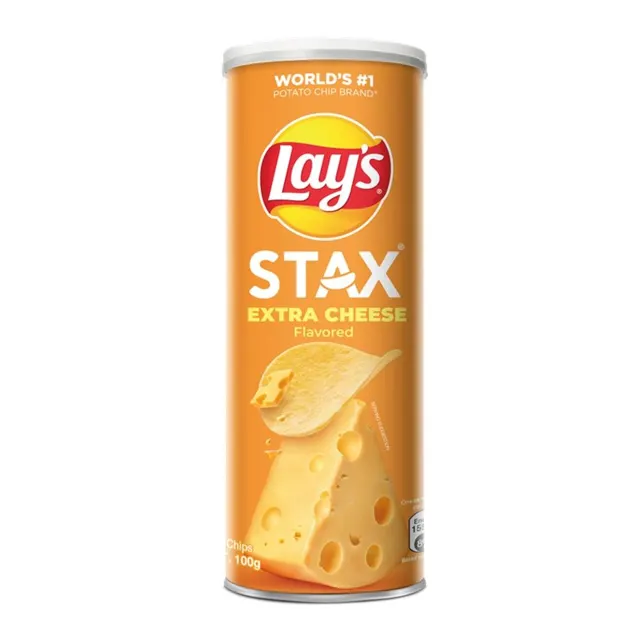 Lays Stax Extra Cheese Potato Chips 100g