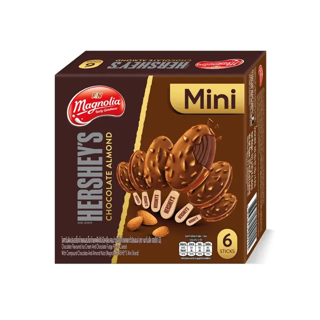 Magnolia Hershey's Almond Mini Ice Cream Sticks Multipack 45ml x 6