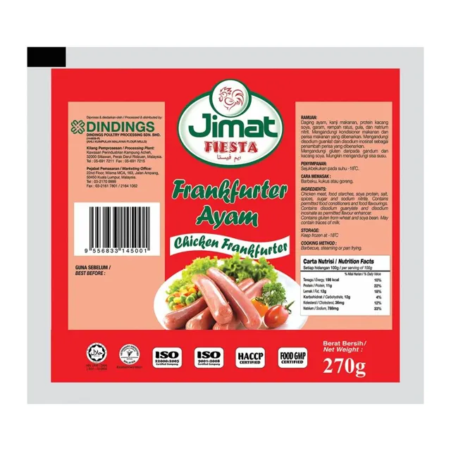 Jimat Fiesta Smoked Chicken Frank 270g