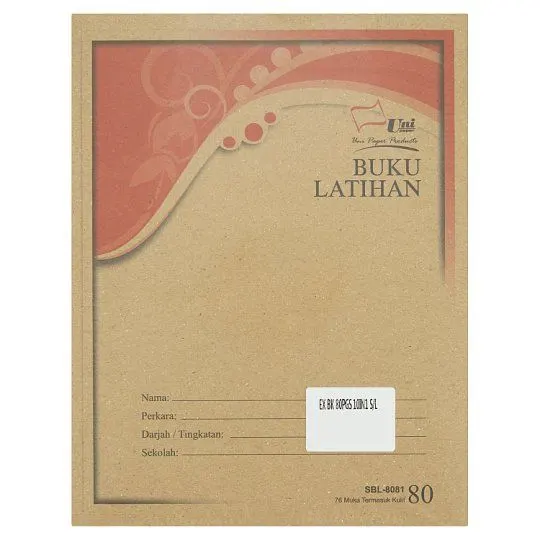 Uni U-Write A4 Exercise Book 70g 80pgs