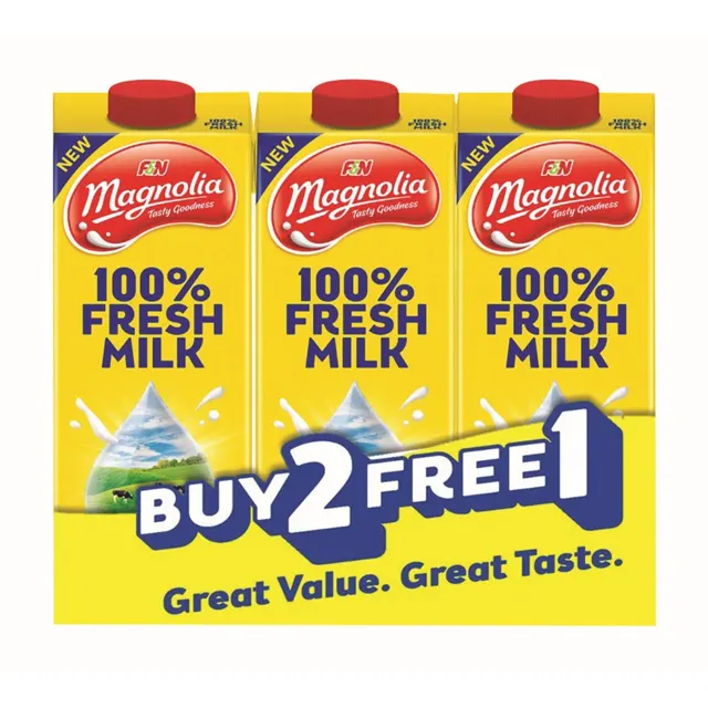 Magnolia 100% Fresh Milk Bundle Pack 3×1l