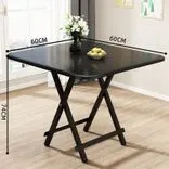 Foldable Table 60×60cm Black
