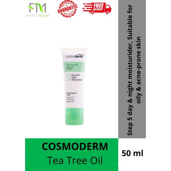 Cosmoderm Tea Tree Oil Day+night Moisturiser 50ml
