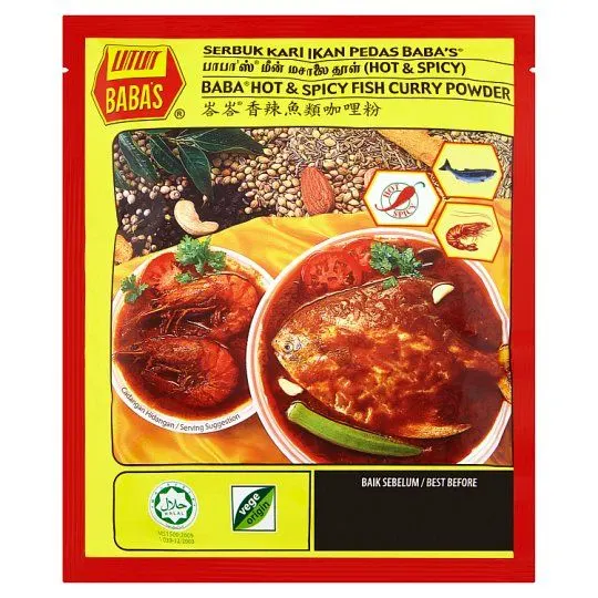 Babas Hot Spicy Fish Curry Powder 125g