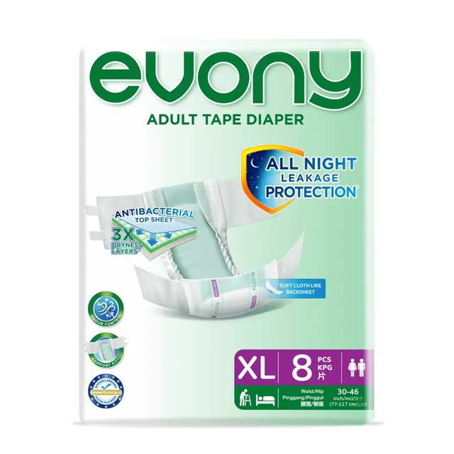 Evony Adult Diaper Tape Xl8
