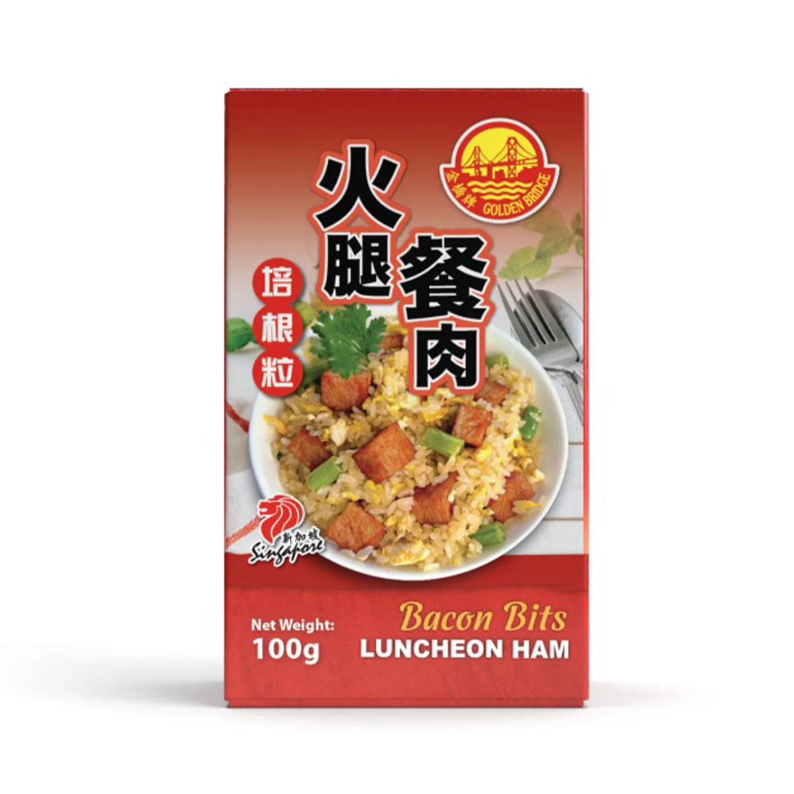 Golden Bridge Bacon Bits Luncheon Ham 100g
