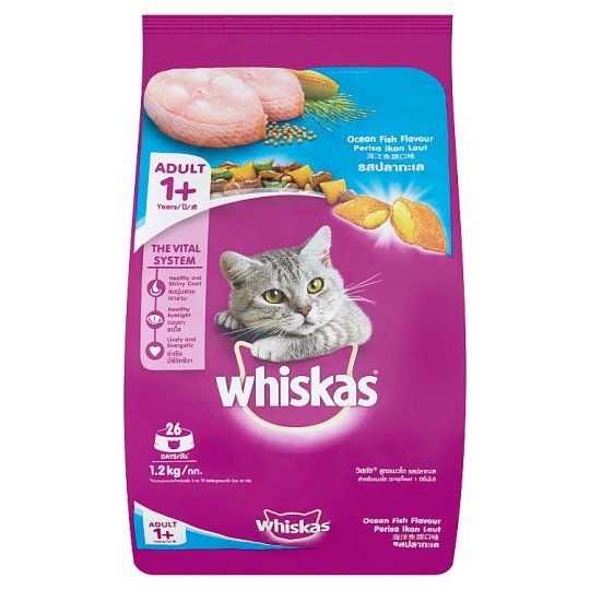 Whiskas Adult Cat Dry Food Ocean Fish Flavor 1.2kg